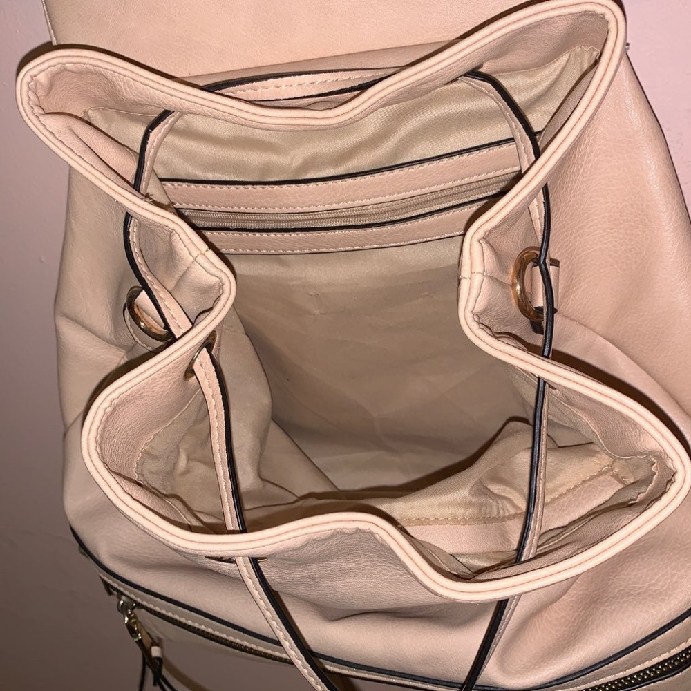 beige backpack - Picture 3 of 3